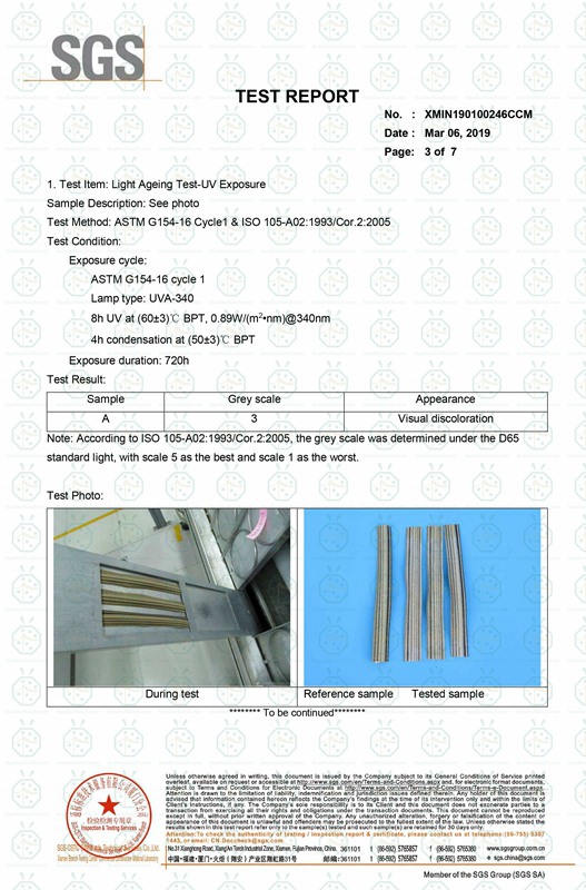 Toit en chaume synthétique makuti ignifuge et rapport de test d'exposition aux UV selon UL 94-2013