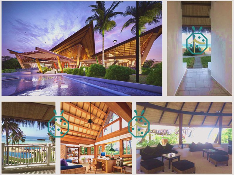 Larges applications de panneaux de plafond tissés en bambou en plastique pour les hôtels de villégiature, les halls de parcs à thème, les couloirs de restaurant, etc.