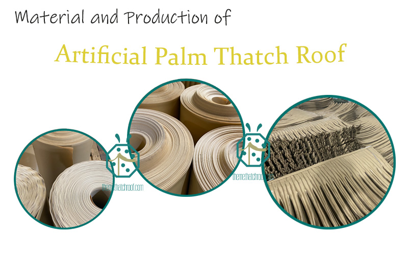Matériau et production de toit de chaume en palmier artificiel de haute qualité