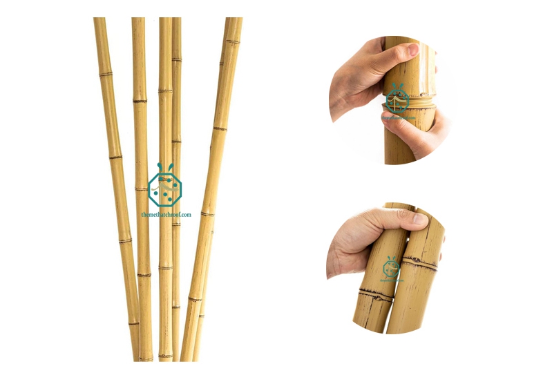 Poteaux en bambou synthétique composés d'additifs résistants aux UV