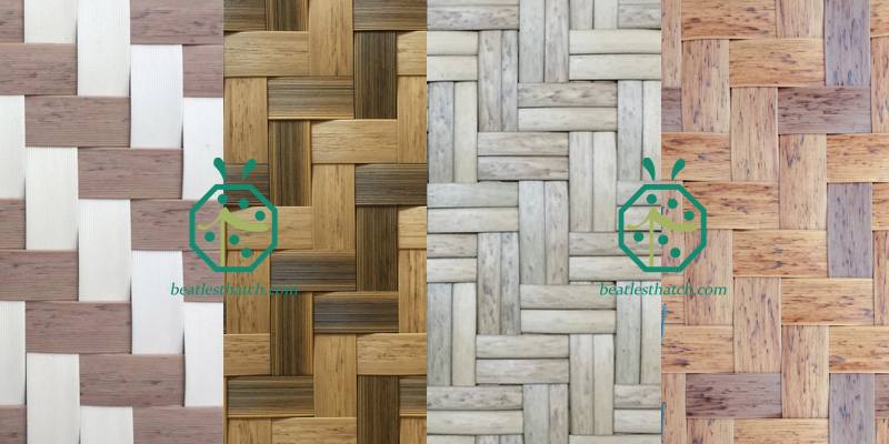 Panneaux muraux tissés en bambou artificiel de diverses textures