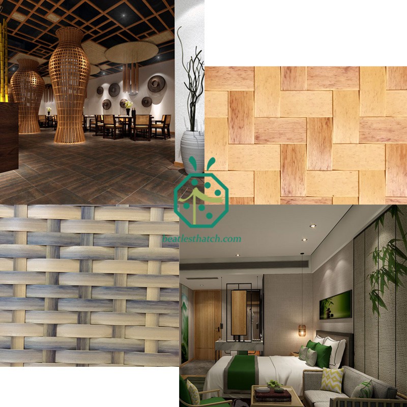 Les tapis de plafond tissés imitation bambou sont une large sélection par les entreprises de construction, les designers et les architectes.