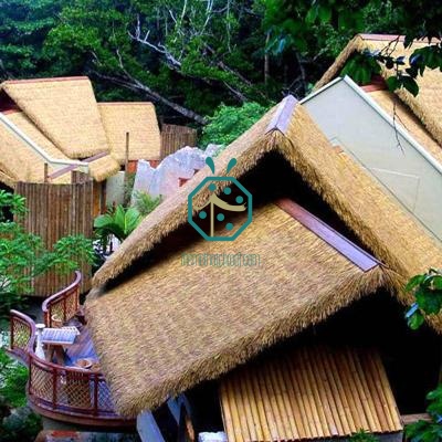 Bungalow Plastic Thatch Roof Covering for Hideaway Hotel Decoration